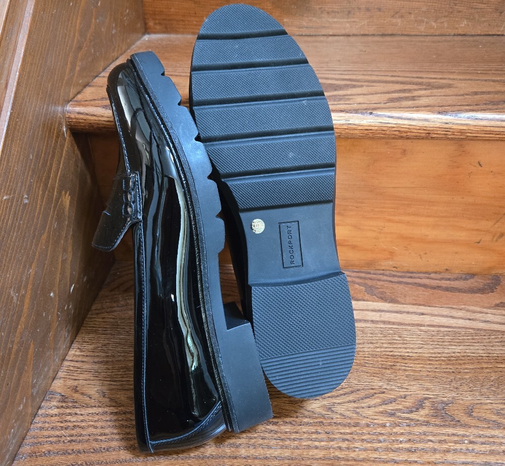 Rockport Women’s Black Patent Leather Penny Loafers - Picture 6 of 9